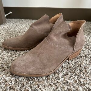Lucky brand suede booties size 9